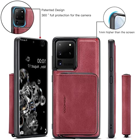 védő tok 2 az 1-ben Levehető Pénztárca tok Samsung Galaxy S20 Ultra, Bőr Vékony, Ütésálló Telefon Vissza az Esetben,Mágneses