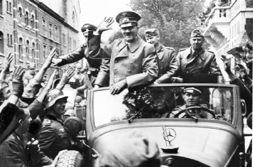 1940-ben Reprint sajtóközlemény Fotó második VILÁGHÁBORÚ Hitler Egészségedre Csapatok
