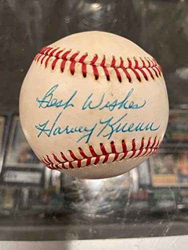 Harvey Kuenn Tigrisek Óriások Cubs Egyetlen Dedikált Baseball Szövetség Hitelesített - Dedikált Baseball