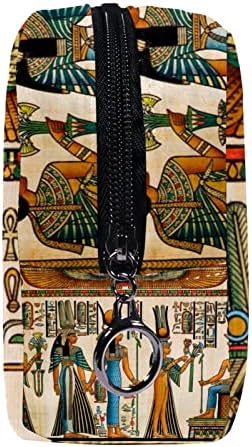 Kis Smink Táska, Tok Cipzárral Utazási Kozmetikai Szervező a Nők, Lányok, Művészet Ősi Egyiptomi Etnikai, Törzsi Vintage