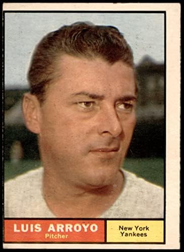 1961 Topps 142 Luis Arroyo New York Yankees (Baseball Kártya) JÓ Yankees