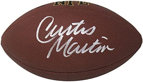 Curtis Martin Aláírt Wilson Super Grip Teljes Méret NFL Labdarúgó - Dedikált Focilabda