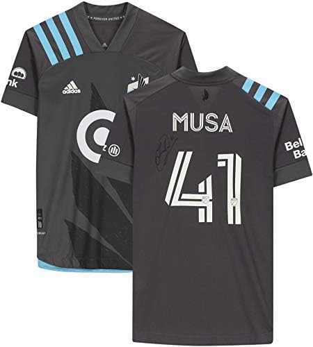 James Musa Minnesota, Egyesült FC Dedikált Match-Használt 41 Szürke Jersey a 2020-as MLS-Szezon - Dedikált Foci Mezek
