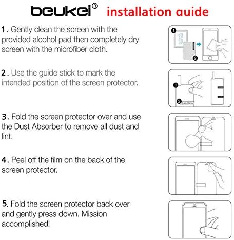 beukei (3 Csomag) Képernyő Védő Kompatibilis a ZTE Blade A5 2020 képernyővédő fólia, Edzett Üveg, 9H Keménység, Anti Karcolás,