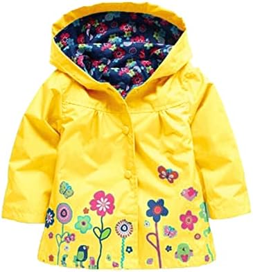 Kislány Kabát 0-6 Hónapos Gyerek Kabát Téli Kabát A Lányok Kapucnis Virágos Nyomatok Kisgyermek Outwear Kabátok Lányok