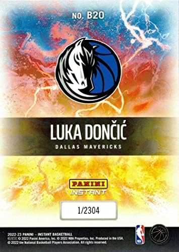 2022-23 Panini Azonnali Szakadár B20 Luka Doncic Kosárlabda Kártya Mavericks