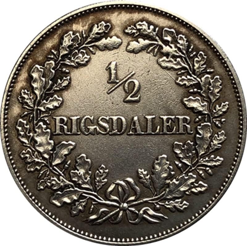 1854 német Érmék Réz ezüstözött Antik Érmék, Érme, kézműves Gyűjtemény blowable
