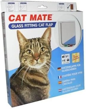 Cat Mate 4 Út Üveg Zár Felszerelése macskaajtó, majd Ajtót Liner Fehér 6 pack