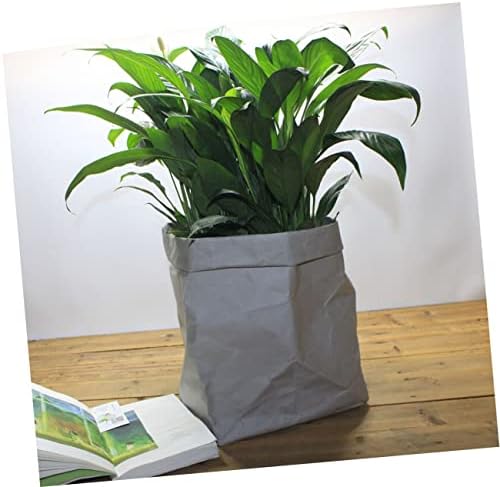 Cabilock Paperbags Kraft Papír Táska Hűtő Konténerek Növény Kosár Papír Kert Füves Zacskó, Papír Táska Szervezők Világos