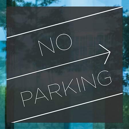 CGSignLab | Nem, Parkolás -Fekete Ablak Ragaszkodnak | 5x5