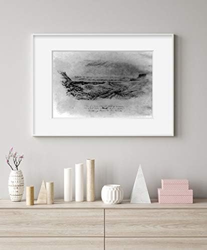 VÉGTELEN FÉNYKÉPEK, Fotó: Snake River, a Száj, a Tukanon, Tucannon, Fort Taylor, Bluffs, Washington, WA, 1858 | Vintage Fotó,