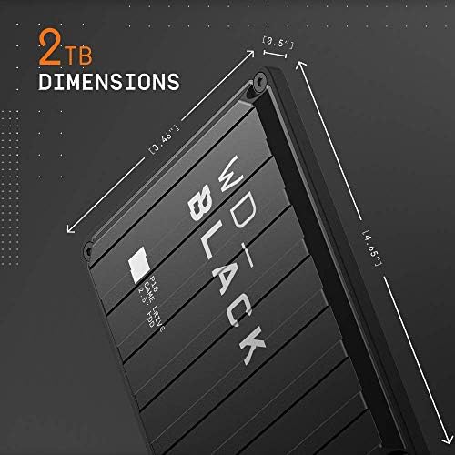 WD_Black 2TB P10 Játékot Vezetni, Hordozható Külső Merevlemez-Meghajtó Kompatibilis Playstation, Xbox, PC-n, & Mac - WDBA2W0020BBK-WESN