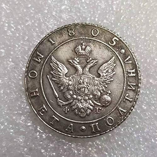 Kézműves Lengyelország 1805 orosz Emlékmű Érme Ezüst 1715Coin Gyűjtemény Emlékérme
