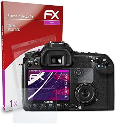 atFoliX Műanyag Üveg Védőfólia Kompatibilis Canon EOS 30D Üveg Protector, 9H Hibrid-Üveg FX Üveg kijelző Védő fólia, Műanyag