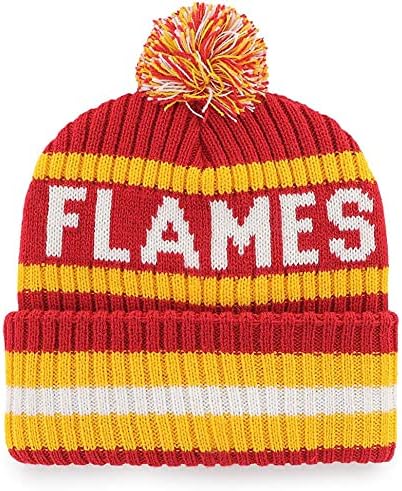 47-Es Calgary Flames Vintage Bering Mandzsetta Kötött Piros Sapkában
