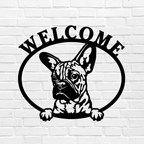 Alioyoit Személyre szabott Kutyája Üdvözlő Táblát, Fém Jel a Modern Vas Fém Fali Dekor kivágott Jel Rusztikus Fém Ház Számok