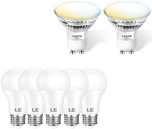 Csomag - 2 Elem: 19 E26 800 Lumen Nappal Fehér LED Izzók & 2 Csomag GU10 Smart LED Izzók