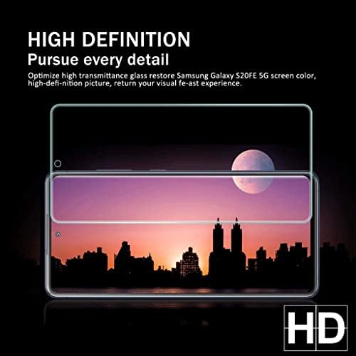 Galaxy S20 FE képernyővédő fólia 【2+2 Csomag】 A Kamera Lencséjét Védő [ 9H ] Kompatibilis Ujjlenyomat-Könnyű Telepítés Edzett