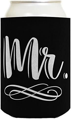 Leánybúcsú Ajándék Mr & Mrs Script Esküvői Ajándék, 2 Csomag Lehet Kuli Ital Hűtő Lakosoknak Fekete