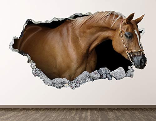 Ló Fali Matrica Art Dekoráció 3D-s Összetört haszonállat Matrica Poszter, Gyerek Szoba Falfestmény, Személyre szabott Ajándékot