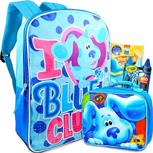 Nick Bolt Kék Nyomokat Hátizsák Iskolai felszerelés Szett Gyerekeknek ~ 4 Pc Csomag 15 Kék Nyomokat, Iskola Táska, Ebéd Bag,