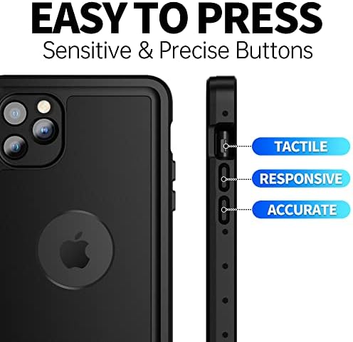 Apple iPhone 11 Pro Max Vízálló tok, Beépített képernyővédő fólia, NRE Sorozat Esetben, 6.5 cm iPhone Pro Max (Fekete)