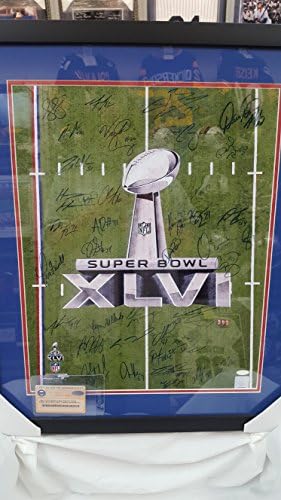 2011-es Super Bowl XLVI New York Giants Csapata Aláírt 16x20 Fénykép