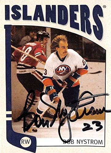 Autogramot Raktár 584638 Bob Nystrom Dedikált Jégkorong Kártya - New York Islanders - 2005 a Játék No. 379