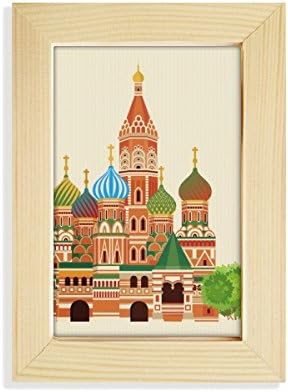 DIYthinker Oroszország Mérföldkő Illusztráció Nemzeti Szimbólum Asztali Kijelző Kép Art Festmény, 5x7 inch
