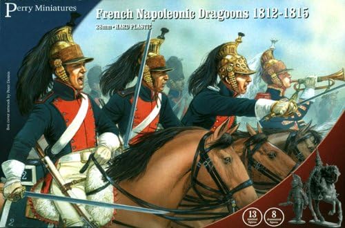 Napóleoni Háborúk Műanyag Játék Katona Szett 28mm Napóleoni francia Dragonyosok 1812-15 13 Szerelt, 8 Állandó Modell Adatok