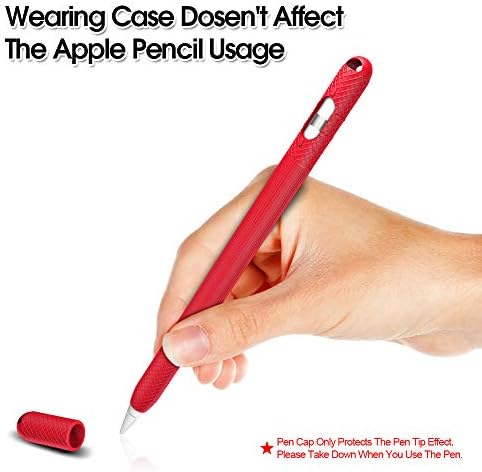 Szilikon Kompatibilis Apple tolltartó Ujja Bőr Zseb Fedezze Kiegészítők iPad Pro, Puha Markolat Tok Töltés Kap Tartó,Védő