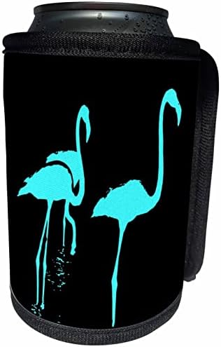 3dRose Minimalista Három Flamingók Aqua Sziluett A Fekete - Lehet Hűvösebb Üveg Wrap (cc-361028-1)