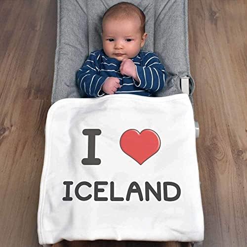 Azeeda 'Szeretem Izland' Pamut Bébi Takaró / Kendő (BY00025606)