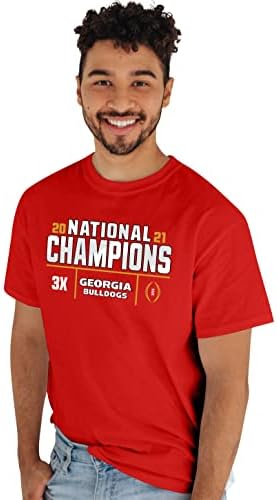 Kék 84 Férfi NCAA Hivatalosan Engedélyezett Georgia Bulldogs bajnokcsapat T-Shirt 2021-2022 3X Csapat Színe