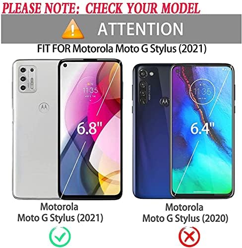 YmhxcY a Motorola Moto G Stylus 2021 Esetben ，Moto G Stylus 2021 Esetben, 2, Edzett Üveg kijelző Védő fólia, [Katonai] Telefon