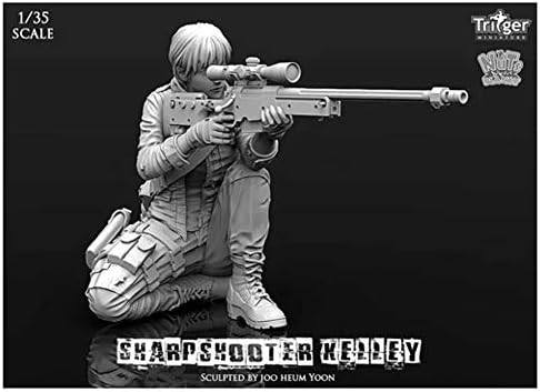 Nuts Bolygó 1/35 Sharp Shooter Kelly Lövöldözős Lövöldözős a Zsákmányt Árnyék Festetlen Gyanta Összeszerelési Készlet T35011