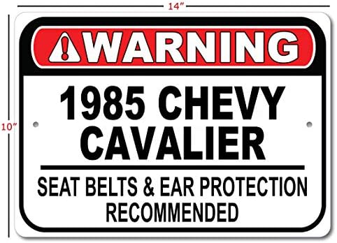 1985-ben 85 Chevy Lovas Öv Ajánlott Gyors Autó Alá, Fém Garázs Tábla, Fali Dekor, GM Autó Jel - 10x14 cm
