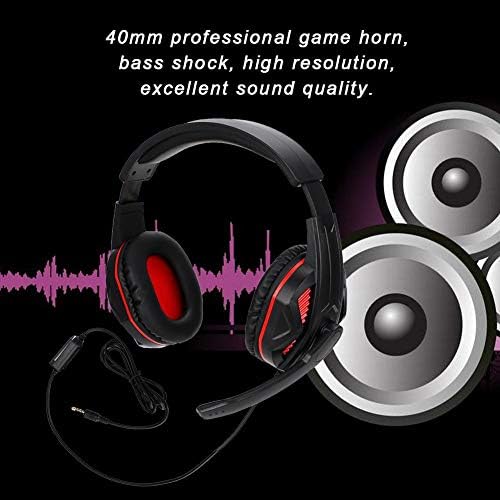Ciglow Gaming Headset, 3,5 mm-es Vezetékes fejhallgató Gaming Fejhallgató Fejhallgató Mikrofon zajszűrő Fejhallgató PC, Laptop,