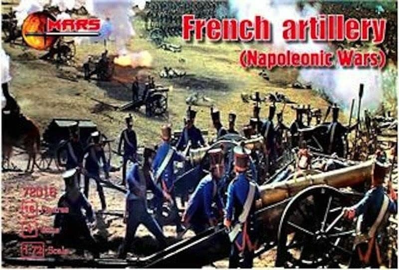A Mars Adatok 7-1/72 Napóleoni Háborúk francia Tüzérség +4 Fegyvereket, Modell készlet